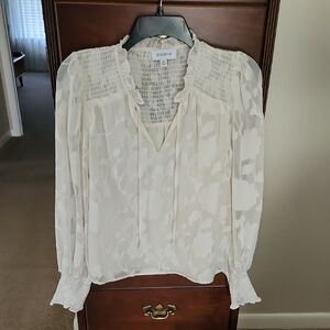Evereve Floral Cream Blouse